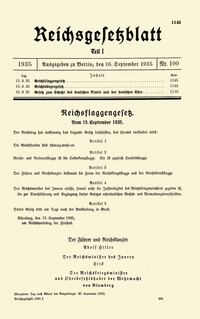 Reichsgesetzblatt von 1935