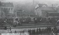 Lazarettzug im 1. Weltkrieg am Ottweiler Bahnhof